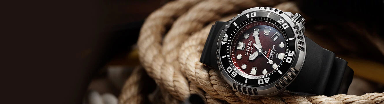 Men's watches imagery featuring Promaster Dive E365 watch model BN1024-01Z